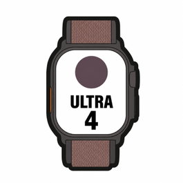 Apple Watch Ultra 4 49mm Caja de Titanio Negro Correa Loop Alpine Burdeos L
